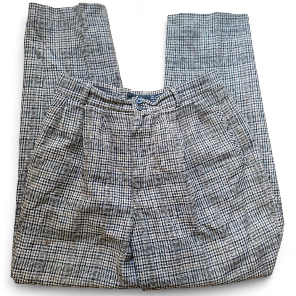 vintage brown plaid wool trousers by Alanni from Donny Brook